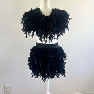 Feather Top & Skirt, Large